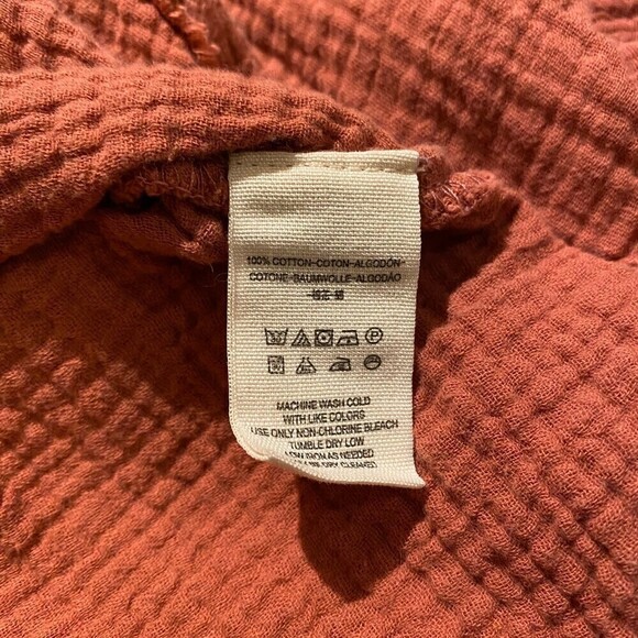 Free People Gauze Silver Lining Balloon Sleeve Shirt Top XS - Picture 7 of 10